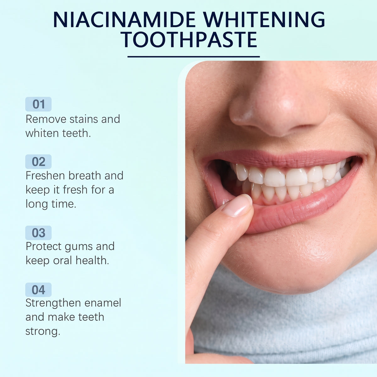 Oralhoe Nicotinamide Whitening Toothpaste – Dazzle White Toothpaste for Brighter Teeth